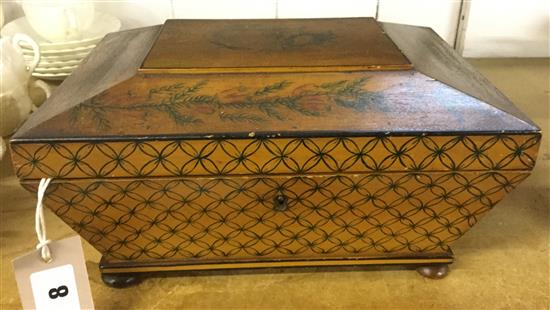 A 19th century painted wood box